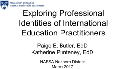 Exploring Professional Identities of International Education