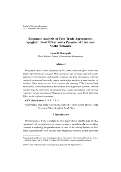 Economic Analysis of Free Trade Agreements: Spaghetti Bowl Effect