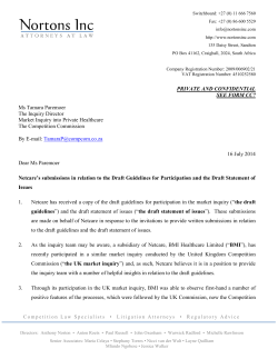 Ms Tamara Paremoer - Competition Commission