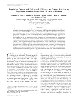 Population Genetic and Phylogenetic Evidence for Positive