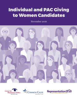 Individual and PAC Giving to Women Candidates