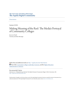 Making Meaning of the Reel: The Media`s Portrayal of Community