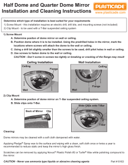Half and QuarterDome Mirror Instructions