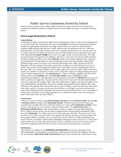 Public Survey Comments Sorted by School