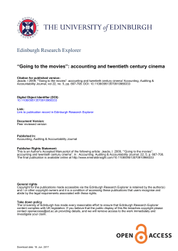 Going to the movies - Edinburgh Research Explorer