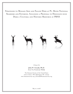 strategies to manage axis and fallow deer at pt. reyes national