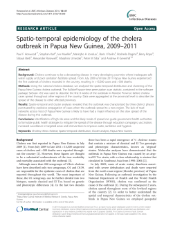 Spatio-temporal epidemiology of the cholera outbreak in Papua