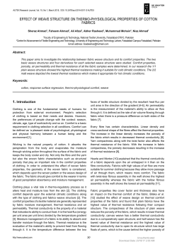 EFFECT OF WEAVE STRUCTURE ON THERMO