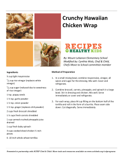 Crunchy Hawaiian Chicken Wrap
