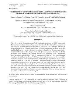 The effects of conifer encroachment and overstory structure on fuels