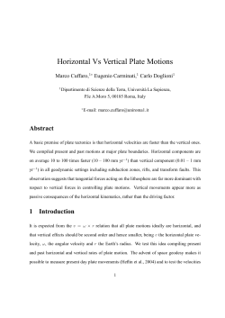 Horizontal Vs Vertical Plate Motions