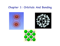 Chapter 1: Orbitals And Bonding