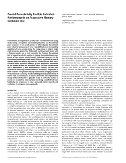 Frontal Brain Activity Predicts Individual Performance in an