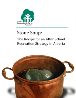 Stone Soup: The Recipe for an After School Recreation Strategy for