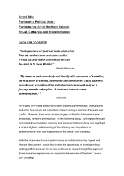 ANDRE STITT performing political acts paper