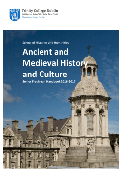 Ancient and Medieval History and Culture