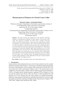Measurement of Flatness of a Portal Crane Collar