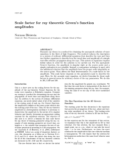 Scale factor for ray theoretic Green`s function amplitudes