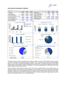 axis surplus insurance company - Excess Line Association of New