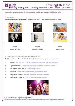 Listening skills practice: Inviting someone to the cinema