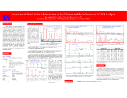 Formation of Metal Adduct Solvent Ions or Ion Clusters