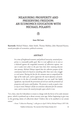 measuring prosperity and preserving freedom: an