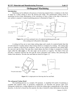 Orthogonal Machining