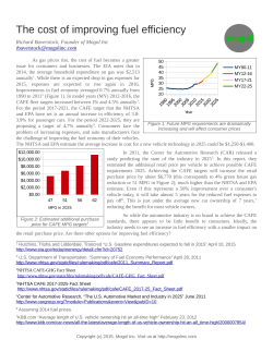 The cost of improving fuel efficiency