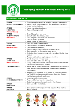 Managing Student Behaviour Policy