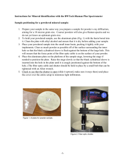 Instructions for Mineral Identification with the BWTech iRaman Plus