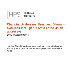 State Of The Union Trends - Hamilton Place Strategies