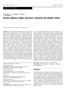 Erosion calderas: origins, processes, structural and climatic