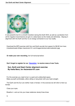 Sun Earth and Heart Center Alignment