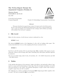 NeGra Export Format - coli.uni