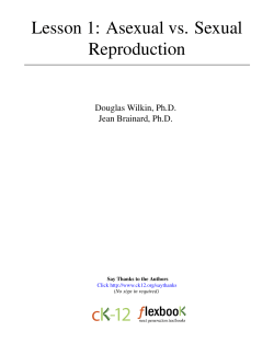 Lesson 1: Asexual vs. Sexual Reproduction