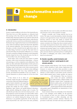 Chapter 5: Transformative social change