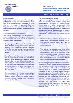 FS19 Volunteering and social welfare payments