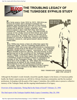 the troubling legacy of the tuskegee syphilis study