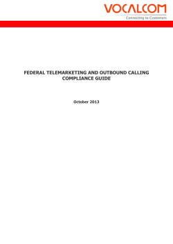 Federal Telemarketing and Outbound Calling Compliance