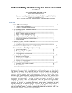 DSSU Validated by Redshift Theory and