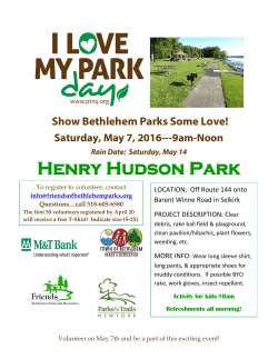 Henry Hudson Park - Friends of Bethlehem Parks and Recreation