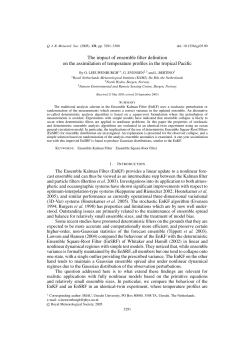 The impact of ensemble filter definition on the assimilation of