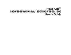 User`s Guide - PowerLite&reg; 1930/1940W/1945W/1950/1955/1960/1965