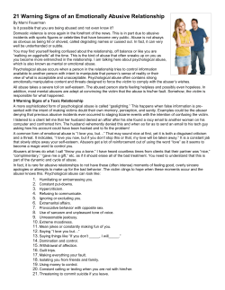 Emotionally Abusive - Highline Public Schools