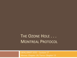 the ozone hole - Lakehead University