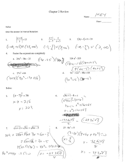 Chap 2 Review Worksheet Answer Key