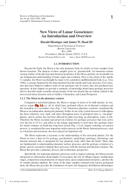 New Views of Lunar Geoscience: An Introduction and Overview