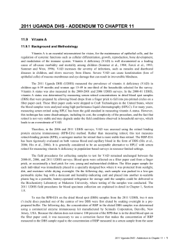 2011 uganda dhs - addendum to chapter 11