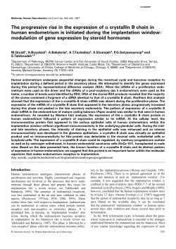 The progressive rise in the expression of &alpha; crystallin B chain in