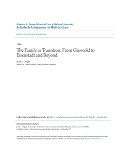 The Family in Transition: From Griswold to Eisenstadt and Beyond